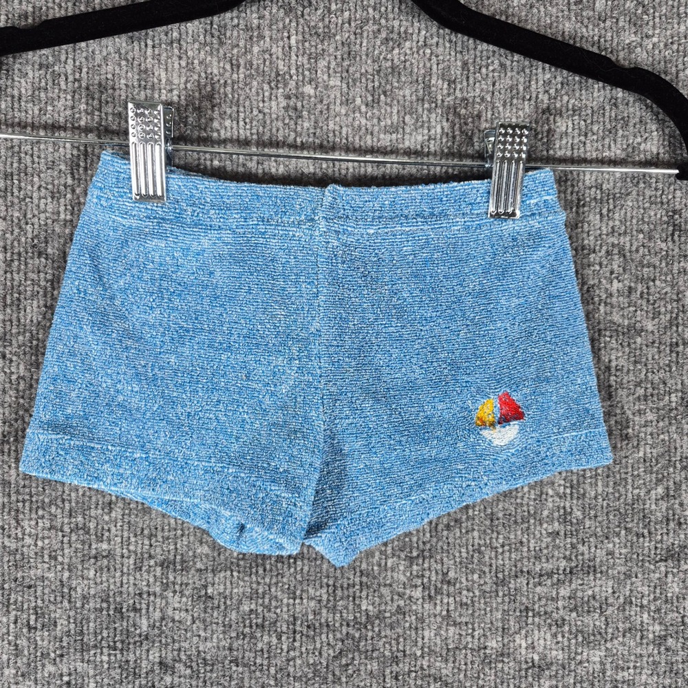 Carters Shorts Vintage Terry Cloth Sailboat 24 Months Blue Baby